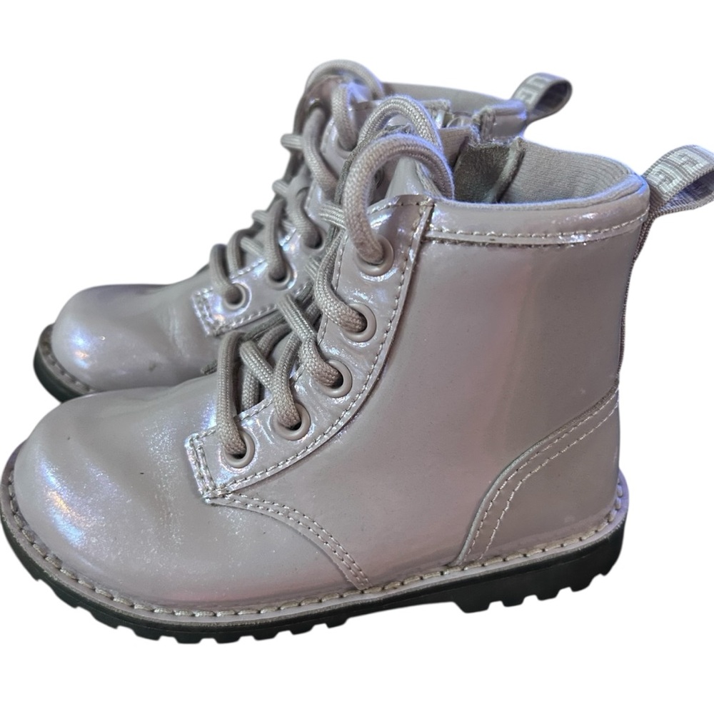 UGG Kids Boots Lavender Leather Side Zippers toddler Girl Size 10